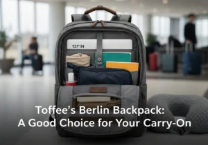 If you’re looking for a carry-on bag, Toffee’s Berlin Backpack is a good choice