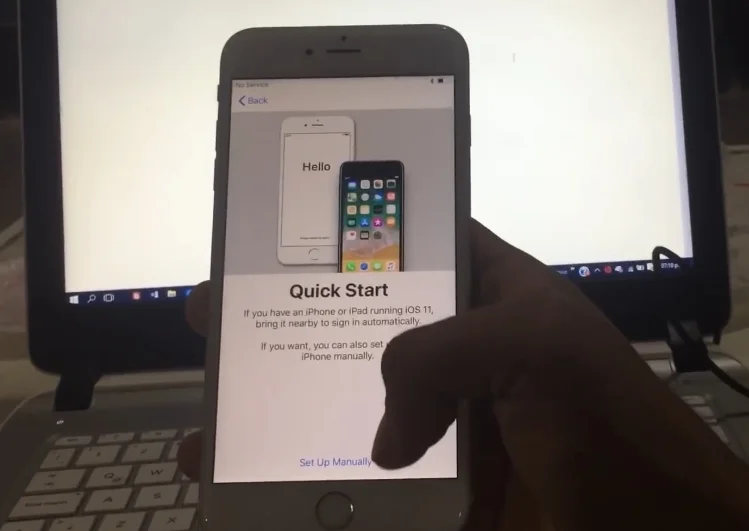 Tap on Set Up Manually
