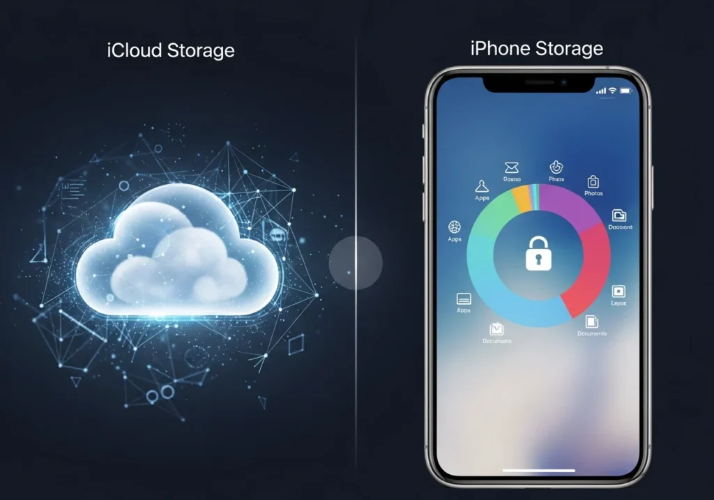 Difference Between iCloud Storage and iPhone Storage